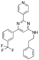 N-(2-PHENYLETHYL)-2-PYRIDIN-4-YL-6-[3-(TRIFLUOROMETHYL)PHENYL]PYRIMIDIN-4-AMINE Struktur