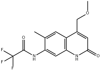 2,2,2-TRIFLUORO-N-[4-(METHOXYMETHYL)-6-METHYL-2-OXO-1,2-DIHYDRO-7-QUINOLINYL]ACETAMIDE Struktur