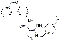 5-AMINO-N-4'-[4-(BENZYLOXY)PHENYL]-1-(4-METHOXYBENZYL)-1H-1,2,3-TRIAZOLE-4-CARBOXAMIDE Struktur