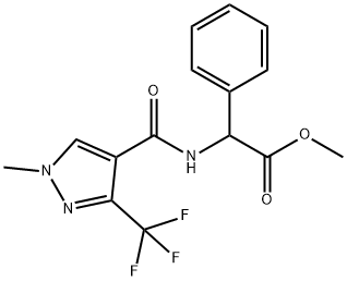 METHYL 2-(([1-METHYL-3-(TRIFLUOROMETHYL)-1H-PYRAZOL-4-YL]CARBONYL)AMINO)-2-PHENYLACETATE Struktur