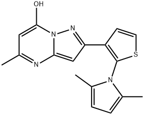 2-[2-(2,5-DIMETHYL-1H-PYRROL-1-YL)-3-THIENYL]-5-METHYLPYRAZOLO[1,5-A]PYRIMIDIN-7-OL Struktur