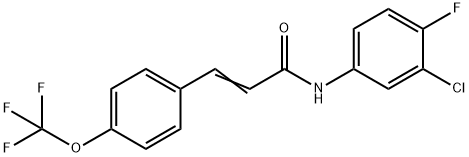 N-(3-CHLORO-4-FLUOROPHENYL)-3-[4-(TRIFLUOROMETHOXY)PHENYL]ACRYLAMIDE Struktur