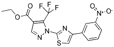 ETHYL 1-[4-(3-NITROPHENYL)-1,3-THIAZOL-2-YL]-5-(TRIFLUOROMETHYL)-1H-PYRAZOLE-4-CARBOXYLATE Struktur