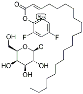 6,8-DIFLUORO-4-HEPTADECYLUMBELLIFERYL BETA-D-GALACTOPYRANOSIDE Struktur