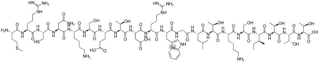 H-MET-ARG-CYS-ASN-LYS-SER-GLU-THR-ASP-ARG-TRP-GLY-LEU-THR-LYS-SER-ILE-THR-THR-THR-OH Struktur