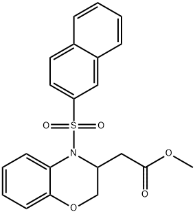 METHYL 2-[4-(2-NAPHTHYLSULFONYL)-3,4-DIHYDRO-2H-1,4-BENZOXAZIN-3-YL]ACETATE Struktur