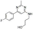 3-([6-(4-FLUOROPHENYL)-2-METHYLPYRIMIDIN-4-YL]AMINO)PROPAN-1-OL Struktur