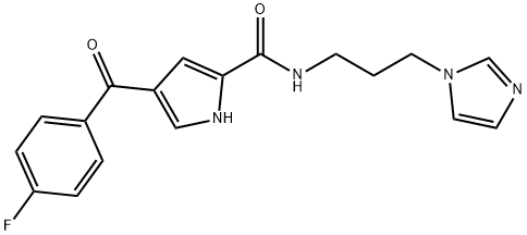 4-(4-FLUOROBENZOYL)-N-[3-(1H-IMIDAZOL-1-YL)PROPYL]-1H-PYRROLE-2-CARBOXAMIDE Struktur