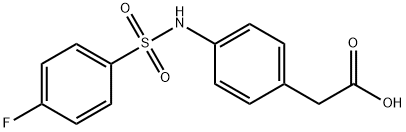 (4-[[(4-FLUOROPHENYL)SULFONYL]AMINO]PHENYL)ACETIC ACID Struktur