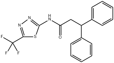 3,3-DIPHENYL-N-[5-(TRIFLUOROMETHYL)-1,3,4-THIADIAZOL-2-YL]PROPANAMIDE Struktur