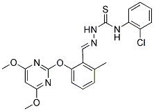 N-[1-AZA-2-[2-[(4,6-DIMETHOXYPYRIMIDIN-2-YL)OXY]-6-METHYLPHENYL]ETHENYL]-N'-(2-CHLOROPHENYL)THIOUREA Struktur