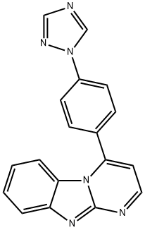 4-[4-(1H-1,2,4-TRIAZOL-1-YL)PHENYL]PYRIMIDO[1,2-A][1,3]BENZIMIDAZOLE Struktur