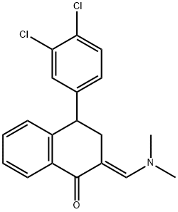 4-(3,4-DICHLOROPHENYL)-2-[(E)-(DIMETHYLAMINO)METHYLIDENE]-3,4-DIHYDRO-1(2H)-NAPHTHALENONE Struktur