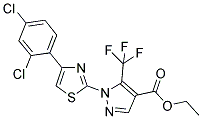 ETHYL 1-[4-(2,4-DICHLOROPHENYL)-1,3-THIAZOL-2-YL]-5-(TRIFLUOROMETHYL)-1H-PYRAZOLE-4-CARBOXYLATE Struktur