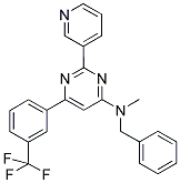 N-BENZYL-N-METHYL-2-PYRIDIN-3-YL-6-[3-(TRIFLUOROMETHYL)PHENYL]PYRIMIDIN-4-AMINE Struktur