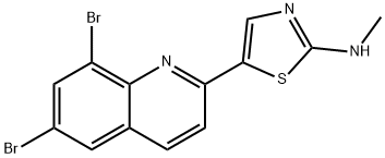 5-(6,8-DIBROMO-2-QUINOLINYL)-N-METHYL-1,3-THIAZOL-2-AMINE Struktur