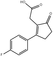 [2-(4-FLUORO-PHENYL)-5-OXO-CYCLOPENT-1-ENYL]-ACETIC ACID Struktur