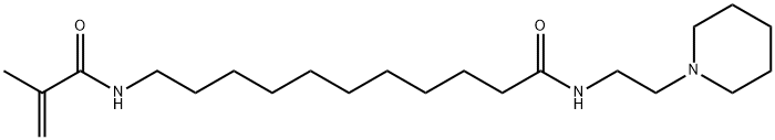 2-METHYL-N-(11-OXO-11-[(2-PIPERIDINOETHYL)AMINO]UNDECYL)ACRYLAMIDE Struktur