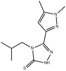 5-(1,5-DIMETHYL-1H-PYRAZOL-3-YL)-4-ISOBUTYL-4H-[1,2,4]TRIAZOLE-3-THIOL Struktur