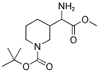 3-(AMINO-METHOXYCARBONYL-METHYL)-PIPERIDINE-1-CARBOXYLIC ACID TERT-BUTYL ESTER Struktur