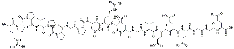 H-ARG-PRO-PRO-VAL-PRO-ARG-GLY-PRO-ASP-ARG-PRO-GLU-GLY-ILE-GLU-GLU-GLU-GLY-GLY-GLU-OH Struktur