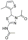 N-[4-ACETYL-5-(3-METHYLTHIEN-2-YL)-4,5-DIHYDRO-1,3,4-THIADIAZOL-2-YL]ACETAMIDE Struktur