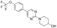 1-(5-[4-(TRIFLUOROMETHOXY)PHENYL]PYRIMIDIN-2-YL)PIPERIDIN-4-OL Struktur