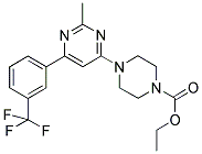 ETHYL 4-(2-METHYL-6-[3-(TRIFLUOROMETHYL)PHENYL]PYRIMIDIN-4-YL)PIPERAZINE-1-CARBOXYLATE Struktur