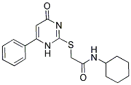 N-CYCLOHEXYL-2-[(4-OXO-6-PHENYL-1,4-DIHYDROPYRIMIDIN-2-YL)THIO]ACETAMIDE Struktur