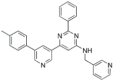 [2-PHENYL-6-(5-P-TOLYL-PYRIDIN-3-YL)-PYRIMIDIN-4-YL]-PYRIDIN-3-YLMETHYL-AMINE Struktur