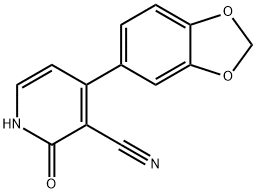 4-(1,3-BENZODIOXOL-5-YL)-2-OXO-1,2-DIHYDRO-3-PYRIDINECARBONITRILE Struktur