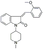 1,3-DIHYDRO-3-[(2-METHOXYPHENYL)METHYLENE]-1-(1-METHYLPIPERIDIN-4-YL)-(2H)-INDOL-2-ONE Struktur