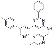 (5-METHYL-PYRAZIN-2-YLMETHYL)-[2-PHENYL-6-(5-P-TOLYL-PYRIDIN-3-YL)-PYRIMIDIN-4-YL]-AMINE Struktur