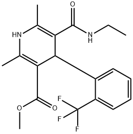 METHYL 1,4-DIHYDRO-4-(2'-TRIFLUOROMETHYL)PHENYL-PYRIDINE-3-CARBOXYLATE-5-ETHYL CARBOXAMIDE Struktur