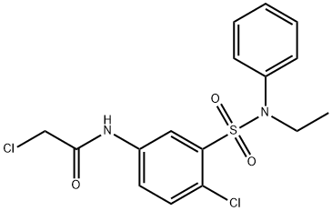 2-CHLORO-N-[4-CHLORO-3-(ETHYL-PHENYL-SULFAMOYL)-PHENYL]-ACETAMIDE Struktur