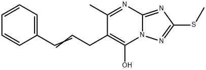 5-METHYL-2-(METHYLSULFANYL)-6-[(E)-3-PHENYL-2-PROPENYL][1,2,4]TRIAZOLO[1,5-A]PYRIMIDIN-7-OL Struktur