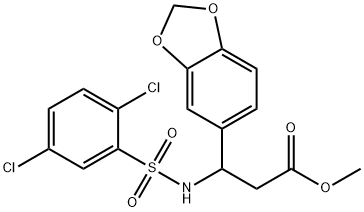 METHYL 3-(1,3-BENZODIOXOL-5-YL)-3-([(2,5-DICHLOROPHENYL)SULFONYL]AMINO)PROPANOATE Struktur