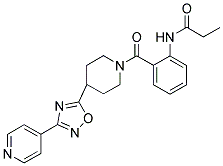 N-[2-((4-(3-(PYRIDIN-4-YL)-1,2,4-OXADIAZOL-5-YL)PIPERIDIN-1-YL)CARBONYL)PHENYL]PROPANAMIDE Struktur