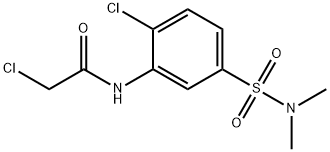 2-CHLORO-N-(2-CHLORO-5-DIMETHYLSULFAMOYL-PHENYL)-ACETAMIDE Struktur