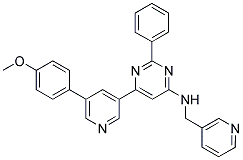 (6-[5-(4-METHOXY-PHENYL)-PYRIDIN-3-YL]-2-PHENYL-PYRIMIDIN-4-YL)-PYRIDIN-3-YLMETHYL-AMINE Struktur