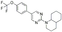 1-(5-[4-(TRIFLUOROMETHOXY)PHENYL]PYRIMIDIN-2-YL)DECAHYDROQUINOLINE Struktur