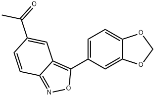 1-[3-(1,3-BENZODIOXOL-5-YL)-2,1-BENZISOXAZOL-5-YL]-1-ETHANONE Struktur