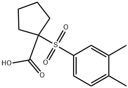 1-(3,4-DIMETHYL-BENZENESULFONYL)-CYCLOPENTANECARBOXYLIC ACID Struktur