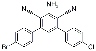 5'-AMINO-4-BROMO-4''-CHLORO-[1,1':3',1'']TERPHENYL-4',6'-DICARBONITRILE Struktur