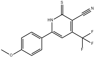 4-(TRIFLUOROMETHYL)-1,2-DIHYDRO-6-(4-METHOXYPHENYL)-2-THIOXOPYRIDINE-3-CARBONITRILE Struktur