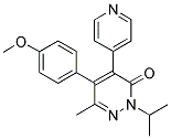 2-ISOPROPYL-5-(4-METHOXY-PHENYL)-6-METHYL-4-PYRIDIN-4-YL-2H-PYRIDAZIN-3-ONE Struktur