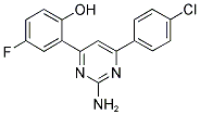 2-(2-AMINO-6-(4-CHLOROPHENYL)PYRIMIDIN-4-YL)-4-FLUOROPHENOL Struktur