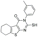 2-MERCAPTO-3-M-TOLYL-5,6,7,8-TETRAHYDRO-3H-BENZO[4,5]THIENO[2,3-D]PYRIMIDIN-4-ONE Struktur