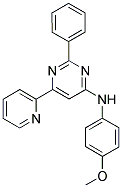 N-(4-METHOXYPHENYL)-2-PHENYL-6-PYRIDIN-2-YLPYRIMIDIN-4-AMINE Struktur