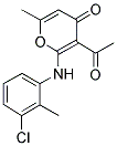 3-ACETYL-2-(3-CHLORO-2-METHYL-PHENYLAMINO)-6-METHYL-PYRAN-4-ONE Struktur